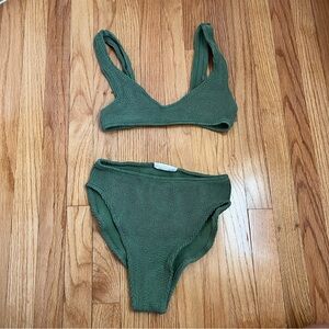 You Swim High Waived Eva Swimsuit in Juniper